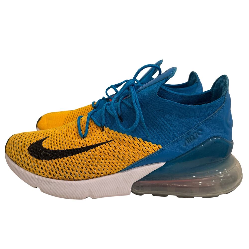Nike Air Max 270 Flyknit Blue Orbit Shoes AO1023-800 Men’s Size 12 Sneakers